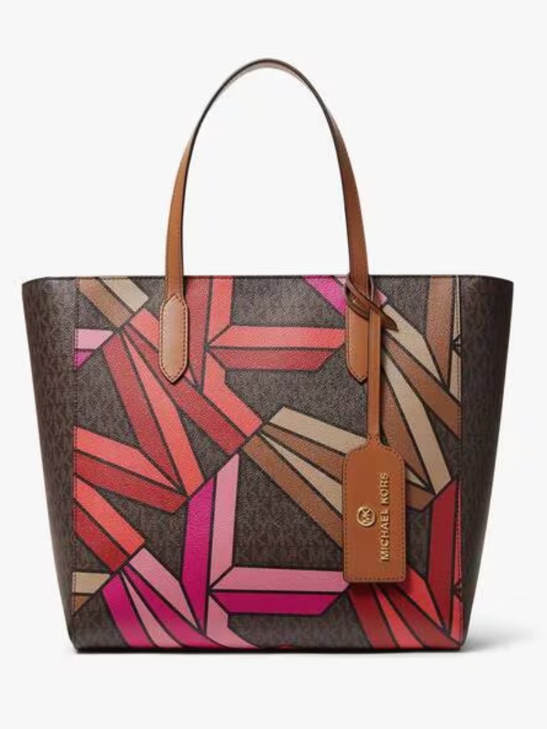 Michael Michael Kors Sinclair Large East West Grab Tote - Brown Multi